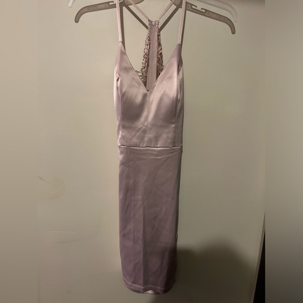 Light pink/ rose gold short dress
